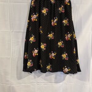 LuLaRoe Black Floral A-Line Skirt